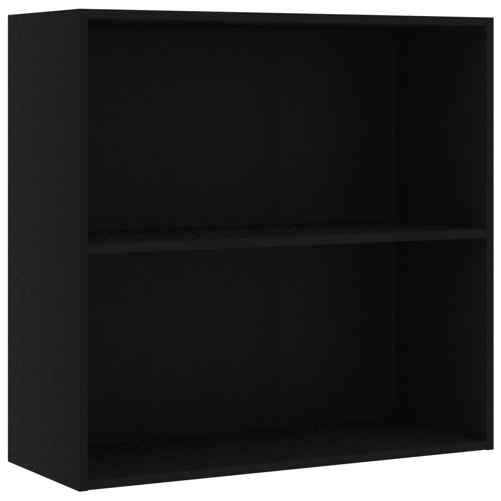 vidaXL Regał, czarny, 80x30x76,5 cm, materiał drewnopochodny