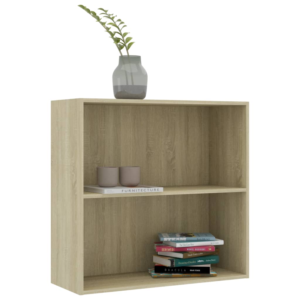 vidaXL Regał, dąb sonoma, 80x30x76,5 cm, materiał drewnopochodny