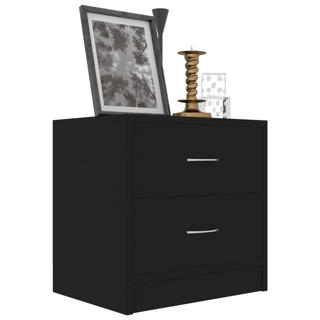vidaXL Szafki nocne 2 szt. czarne 40x30x40 cm, materiał drewnopochodny