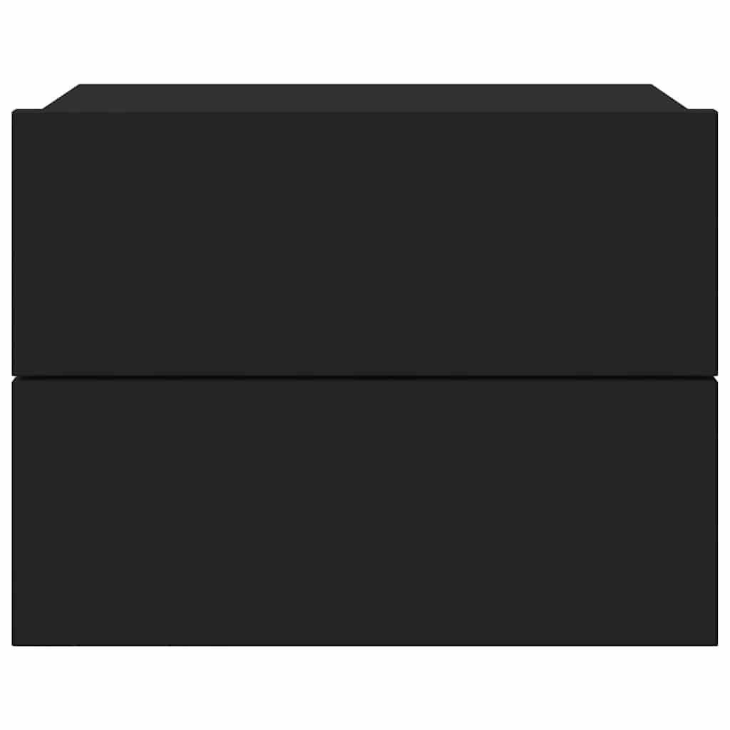 vidaXL Szafka nocna, czarna, 40x30x30 cm, materiał drewnopochodny