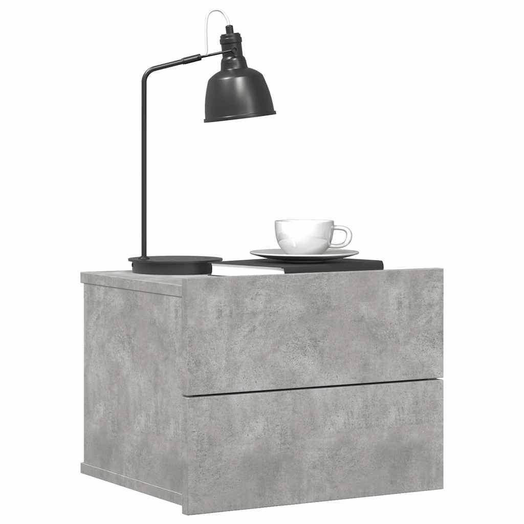 vidaXL Szafka nocna, betonowy szary, 40x30x30 cm