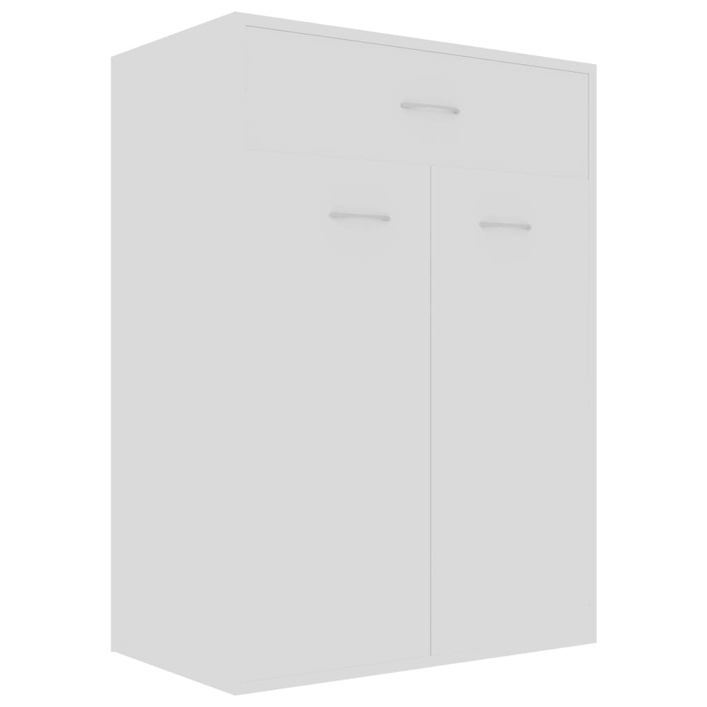 vidaXL Szafka na buty, biała, 60x35x84 cm, materiał drewnopochodny