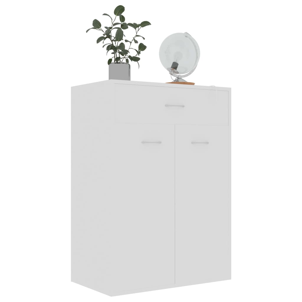 vidaXL Szafka na buty, biała, 60x35x84 cm, materiał drewnopochodny