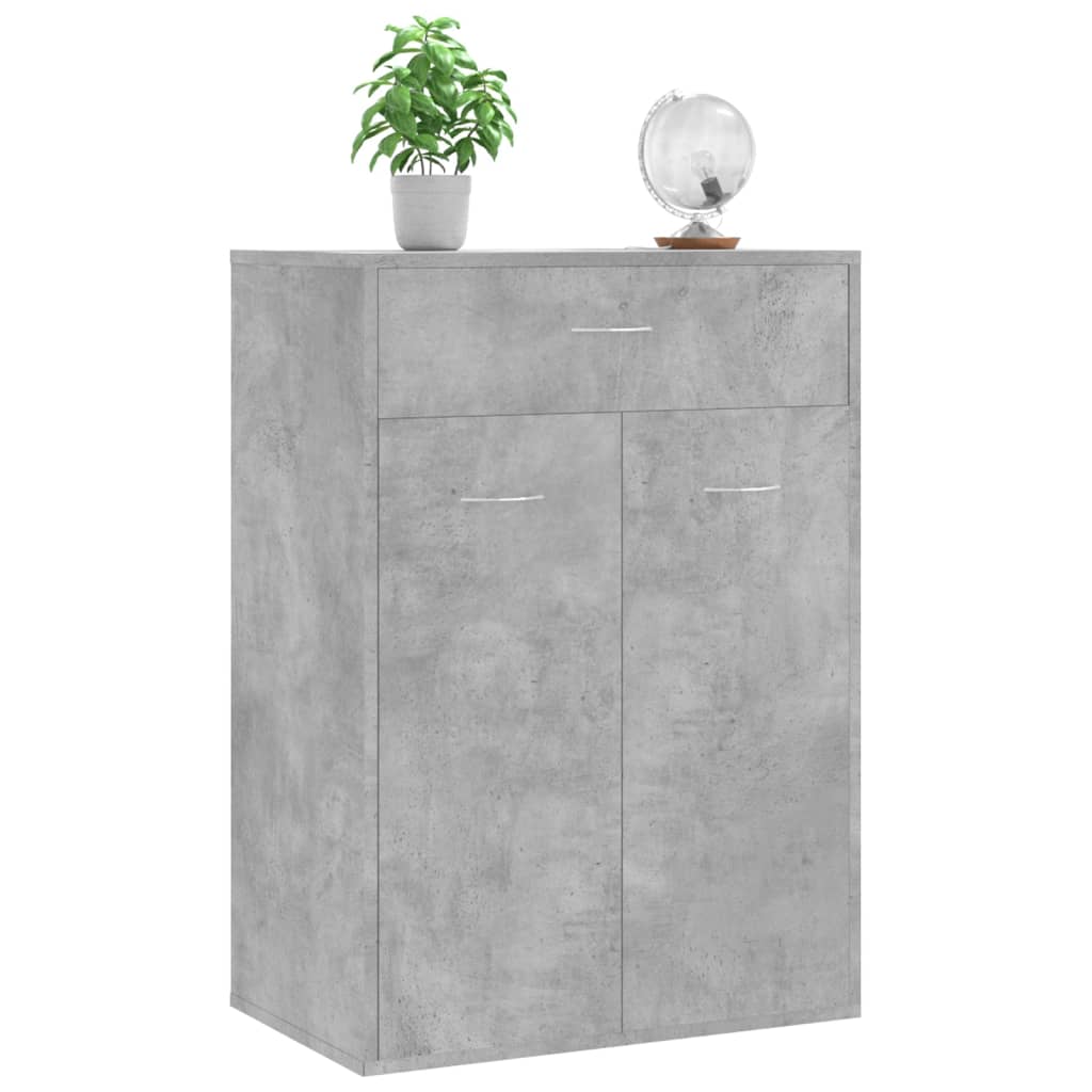 vidaXL Szafka na buty, szarość betonu, 60x35x84 cm