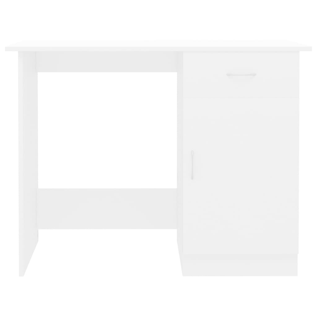 vidaXL Biurko, białe, 100x50x76 cm, materiał drewnopochodny