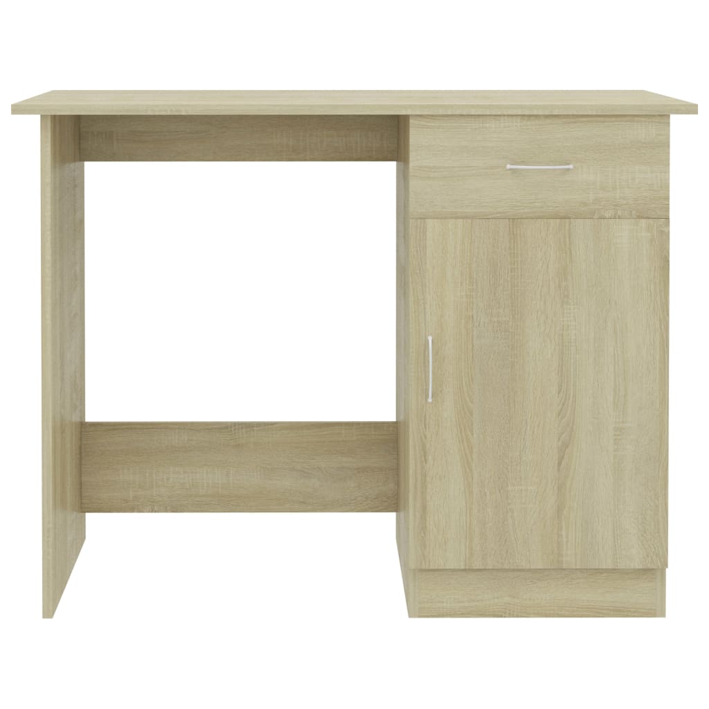 vidaXL Biurko, dąb sonoma, 100x50x76 cm, materiał drewnopochodny