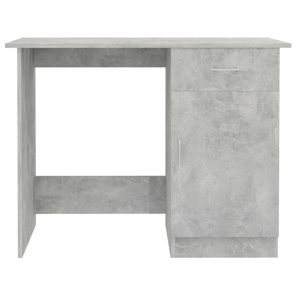 vidaXL Biurko, szarość betonu, 100x50x76 cm, materiał drewnopochodny