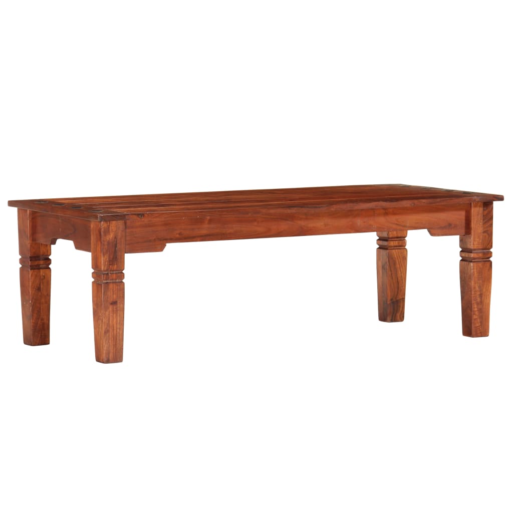 vidaXL Stolik kawowy, 110x50x35 cm, lite drewno akacjowe