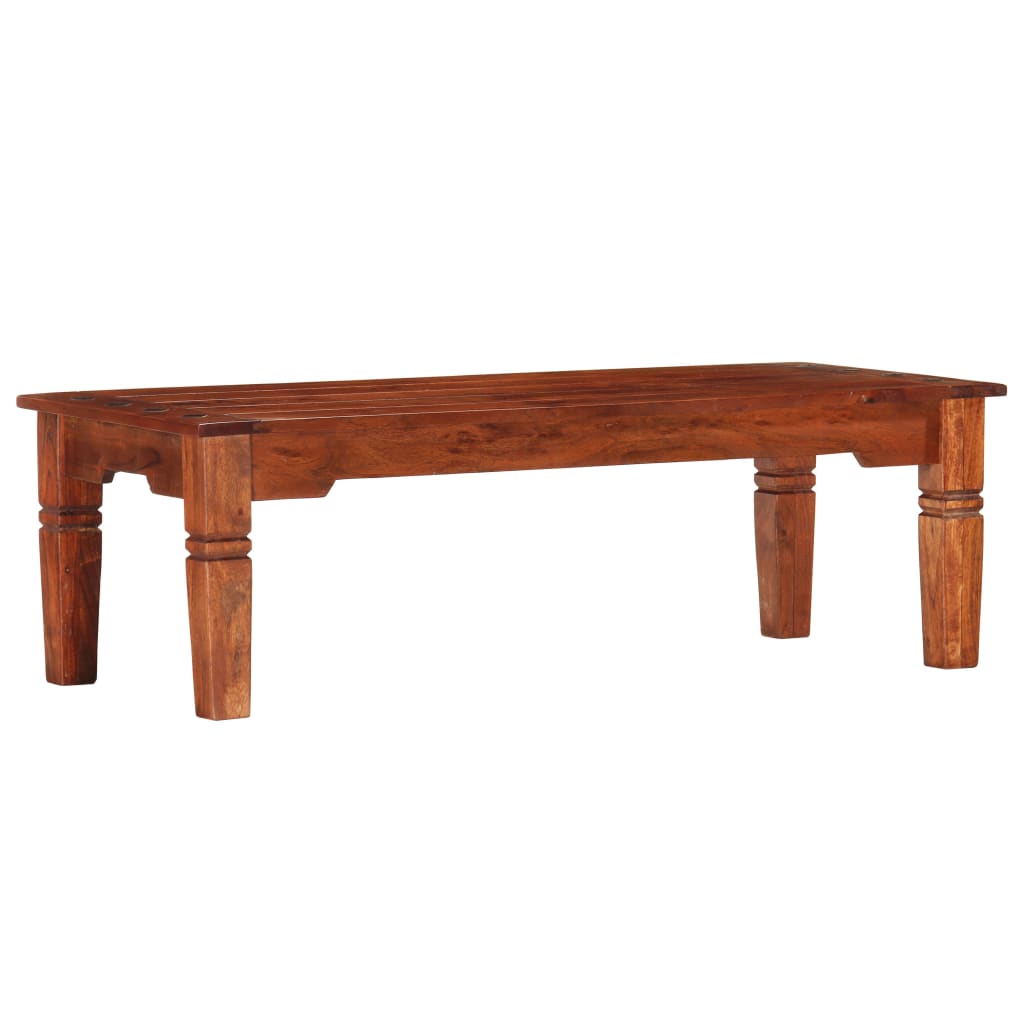 vidaXL Stolik kawowy, 110x50x35 cm, lite drewno akacjowe