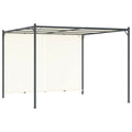 vidaXL Pergola z regulowanym dachem, śmietankowa, 3x3 m, stalowa