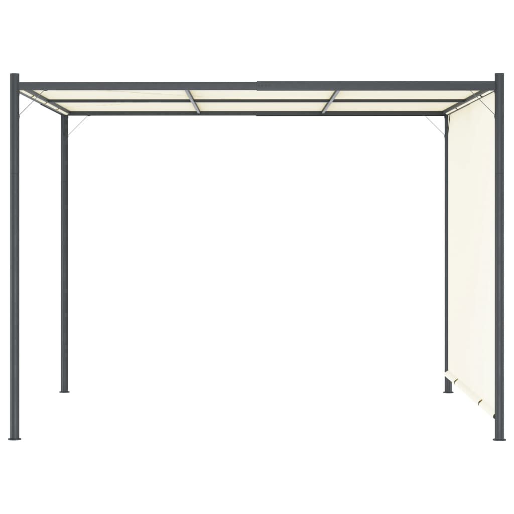 vidaXL Pergola z regulowanym dachem, śmietankowa, 3x3 m, stalowa