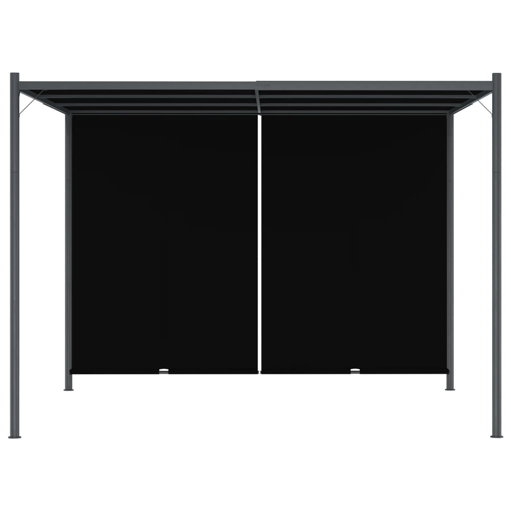 vidaXL Pergola ogrodowa z chowanym dachem, 3x3 cm, antracytowa