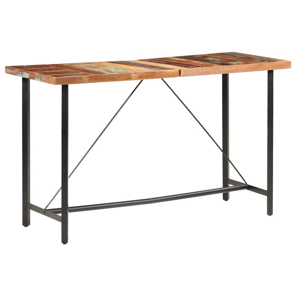 vidaXL Stolik barowy, 180x70x107 cm, lite drewno z odzysku