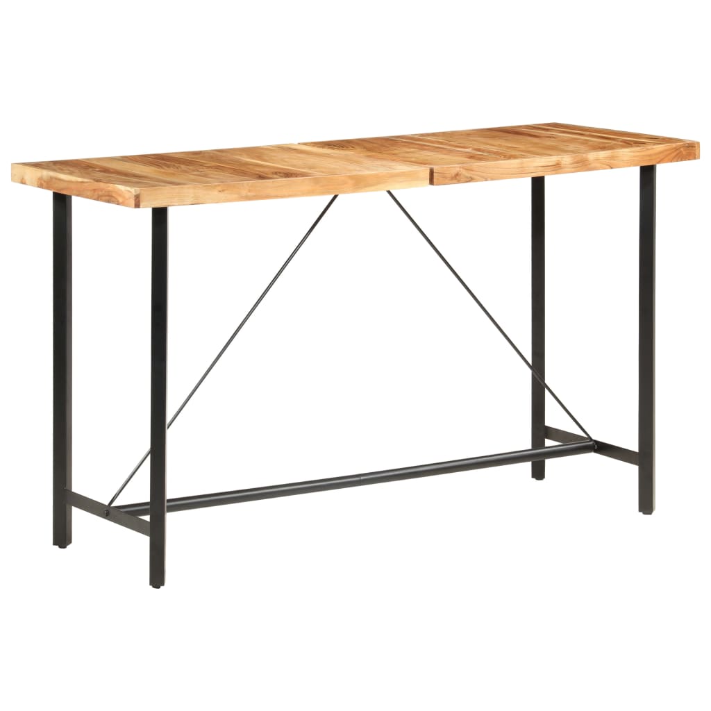 vidaXL Stolik barowy, 180x70x107 cm, lite drewno akacjowe
