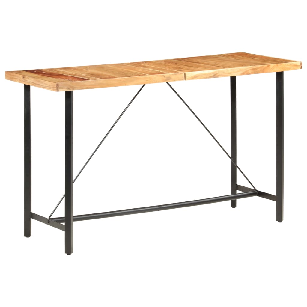 vidaXL Stolik barowy, 180x70x107 cm, lite drewno akacjowe