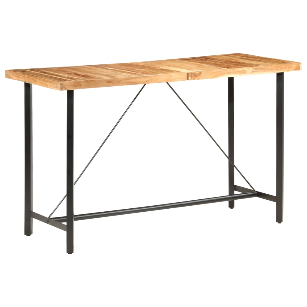 vidaXL Stolik barowy, 180x70x107 cm, lite drewno akacjowe