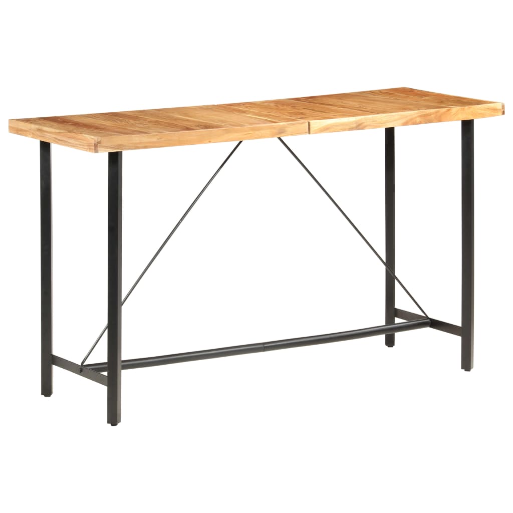 vidaXL Stolik barowy, 180x70x107 cm, lite drewno akacjowe