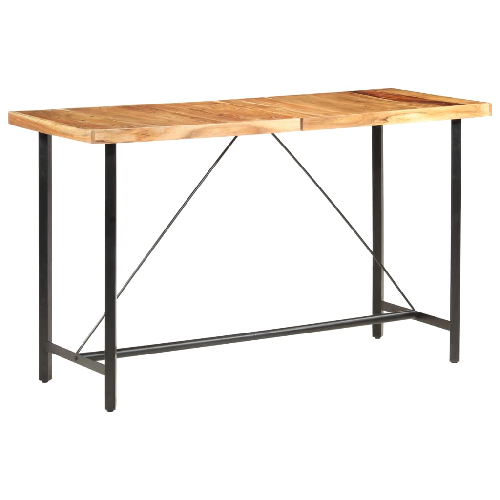 vidaXL Stolik barowy, 180x70x107 cm, lite drewno akacjowe