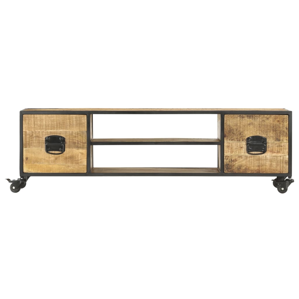 vidaXL Szafka pod TV, 130 x 30 x 39 cm, lite drewno mango