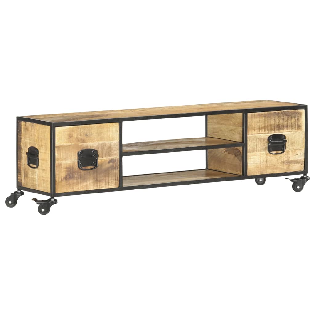 vidaXL Szafka pod TV, 130 x 30 x 39 cm, lite drewno mango