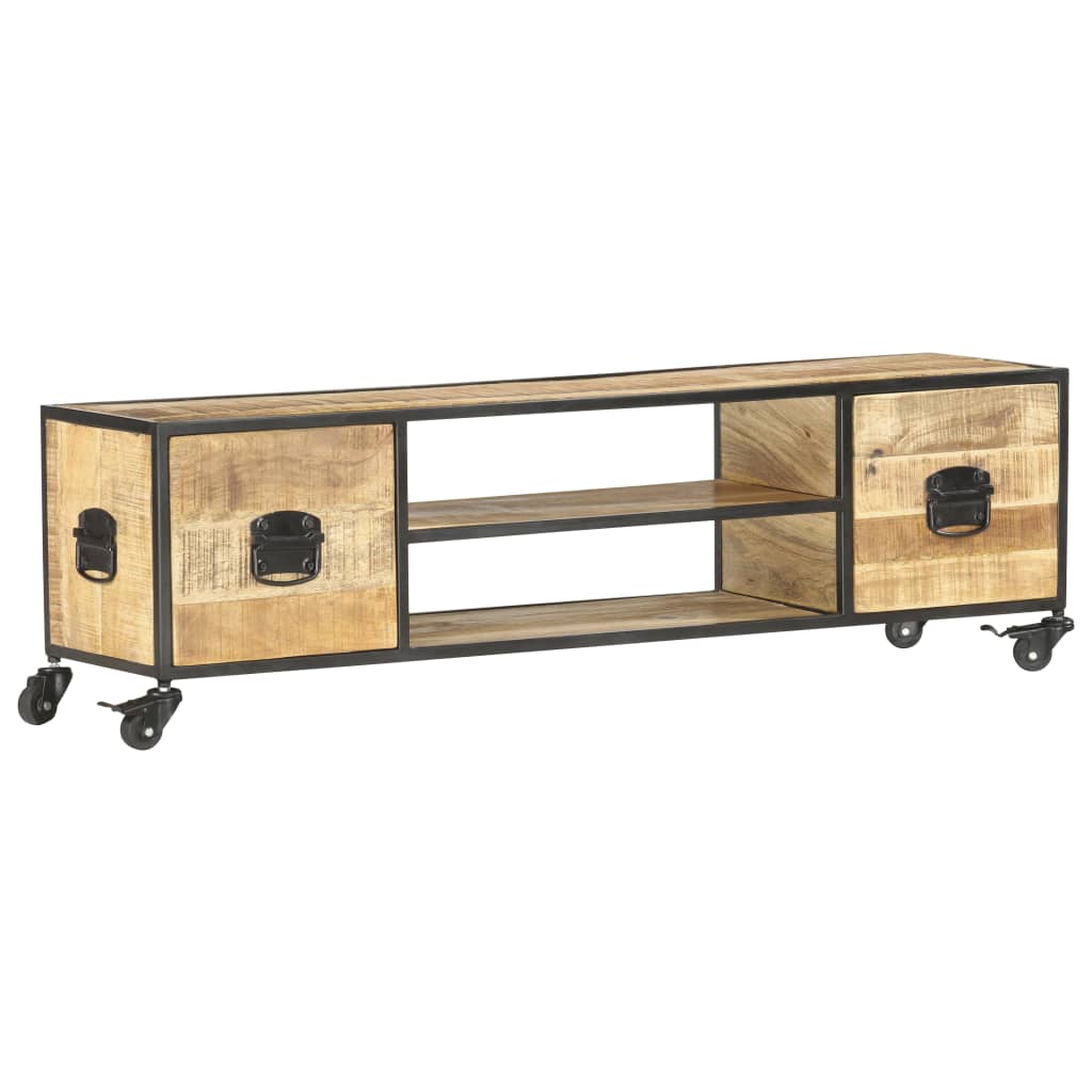 vidaXL Szafka pod TV, 130 x 30 x 39 cm, lite drewno mango