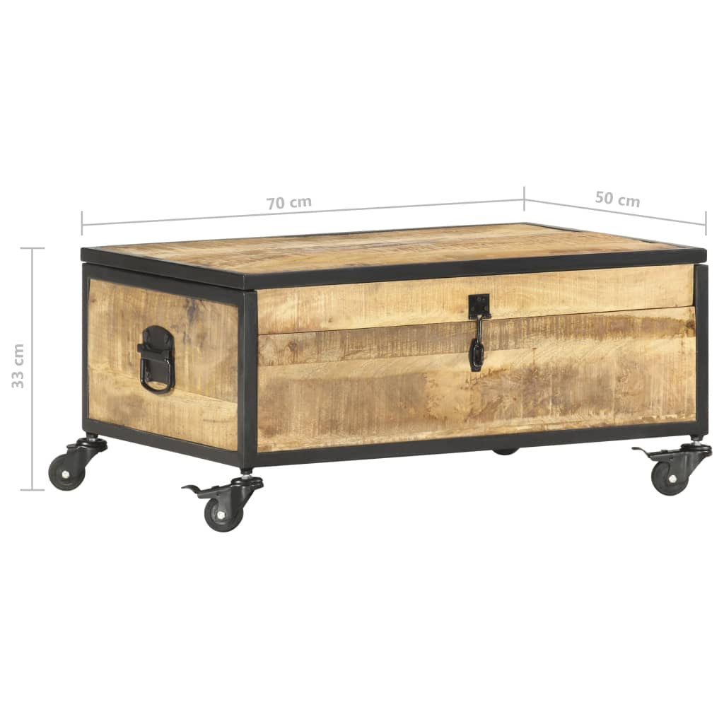 vidaXL Stolik kawowy, 70x50x33 cm, lite drewno mango