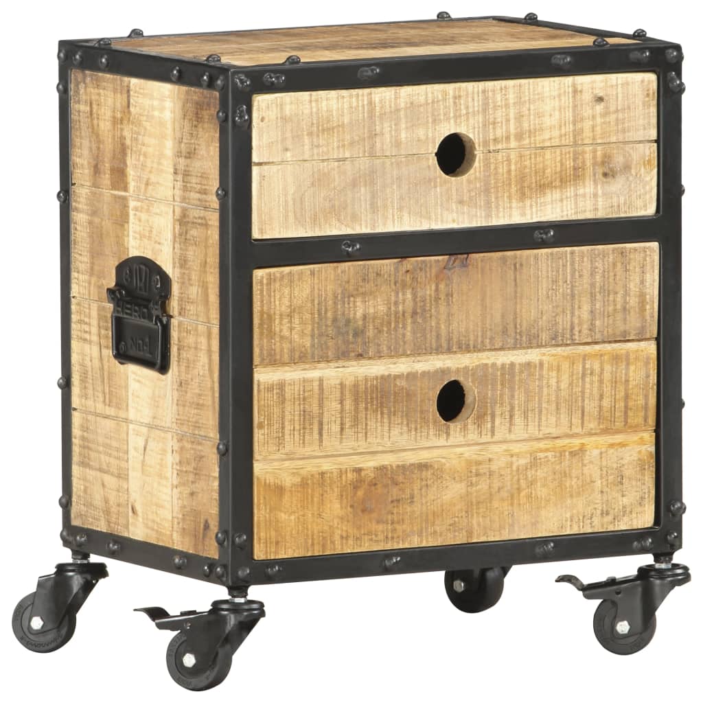 vidaXL Szafka nocna, 40x30x50 cm, surowe drewno mango