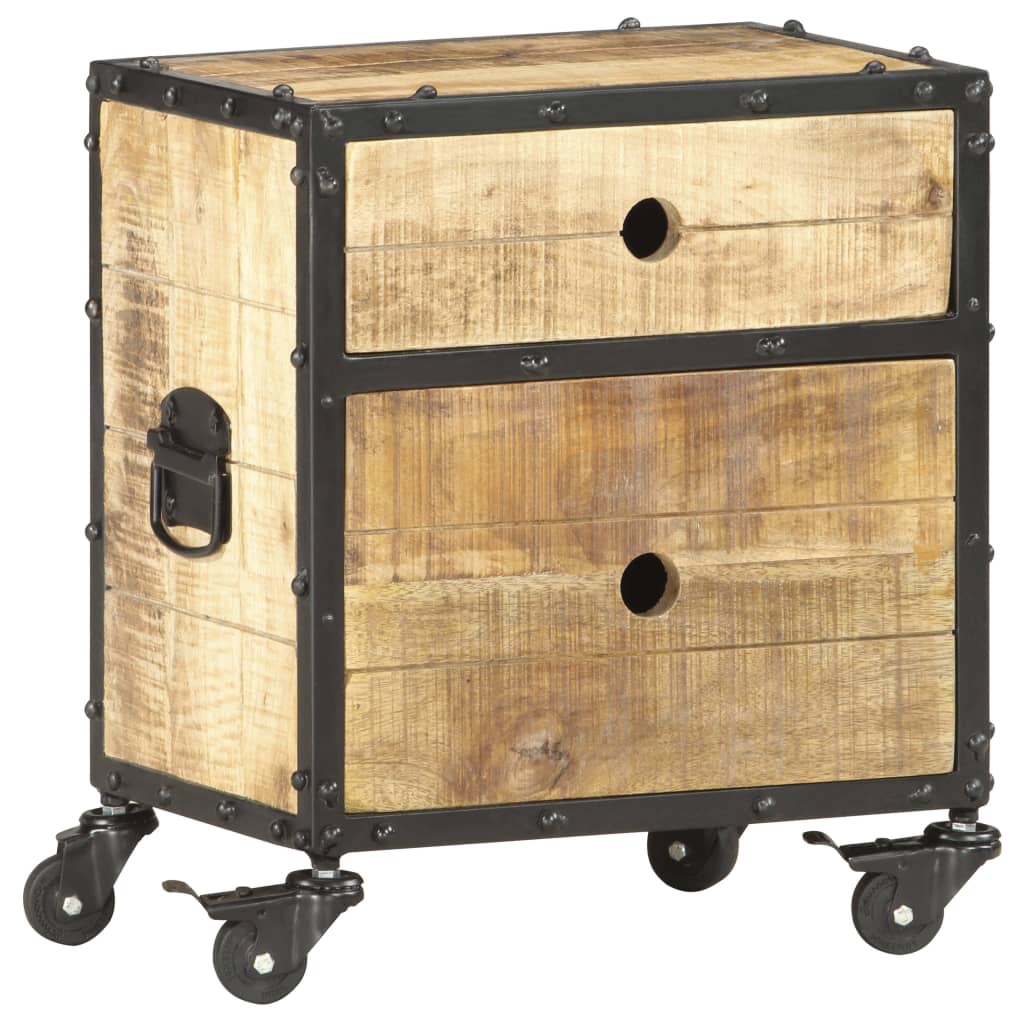 vidaXL Szafka nocna, 40x30x50 cm, surowe drewno mango