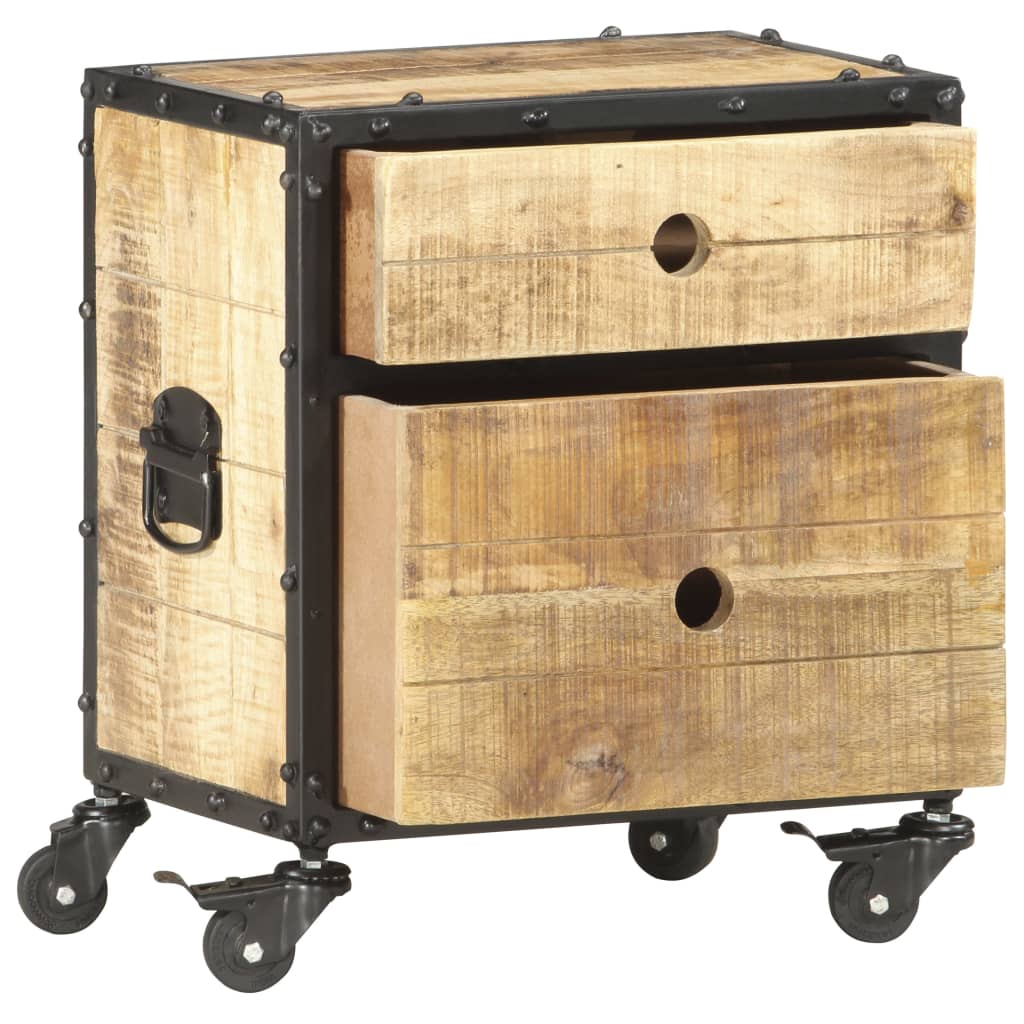 vidaXL Szafka nocna, 40x30x50 cm, surowe drewno mango