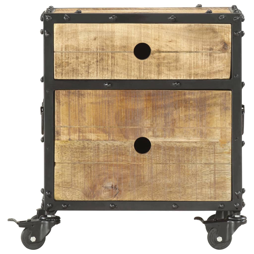 vidaXL Szafka nocna, 40x30x50 cm, surowe drewno mango