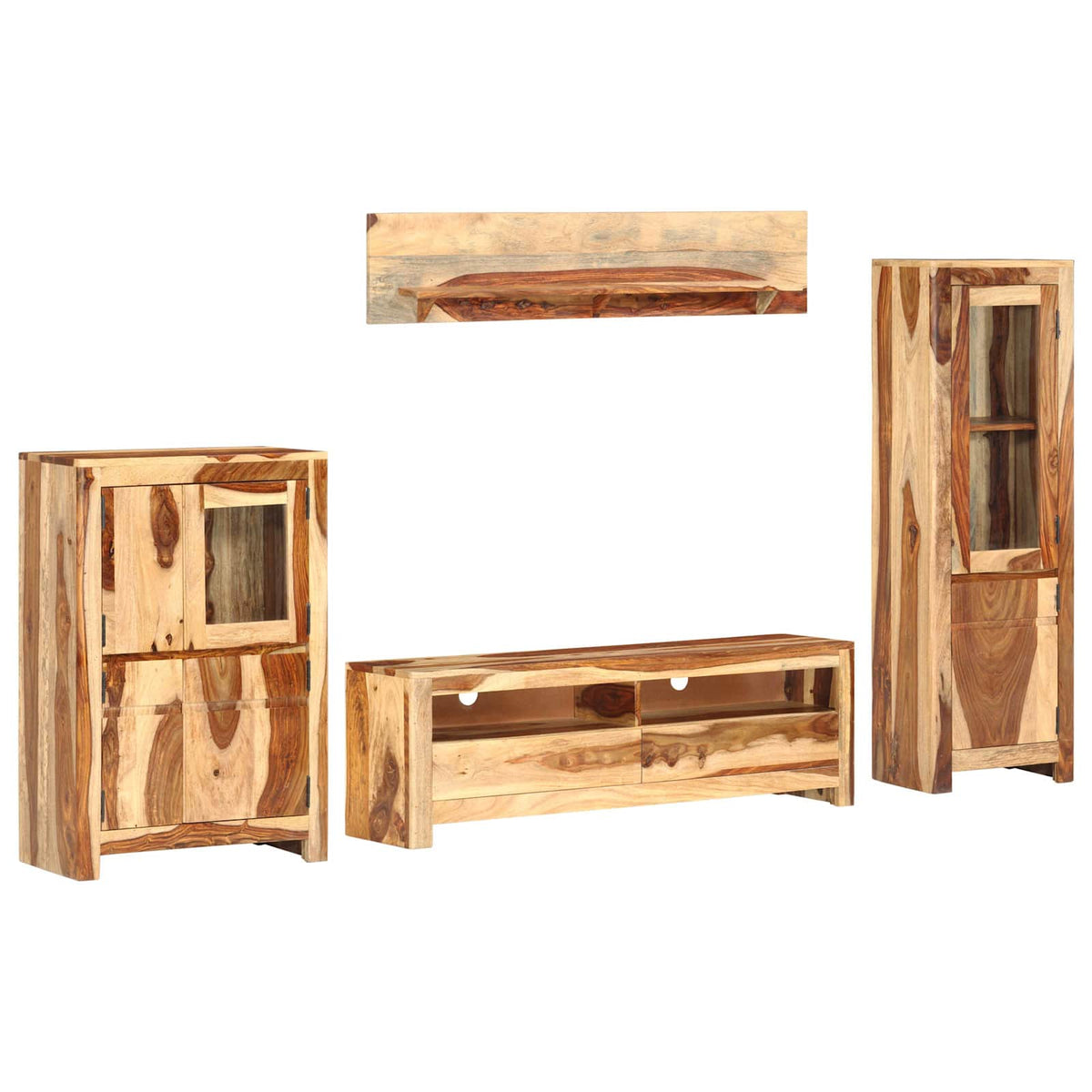 vidaXL Zestaw szafek TV z szufladą Brązowy 120 x 30 x 39 cm drewno
