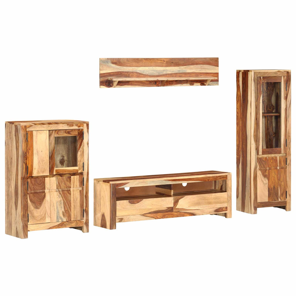 vidaXL Zestaw szafek TV z szufladą Brązowy 120 x 30 x 39 cm drewno