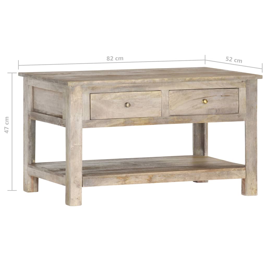 vidaXL Stolik kawowy, 82x52x47 cm, lite drewno mango
