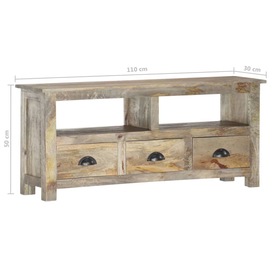 vidaXL Szafka pod TV, 110x30x50 cm, lite drewno mango
