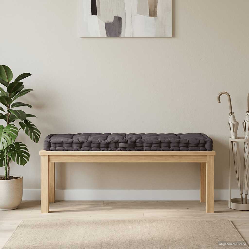 vidaXL Poduszka na podłogę lub palety, bawełna, 120x40x7 cm, antracyt