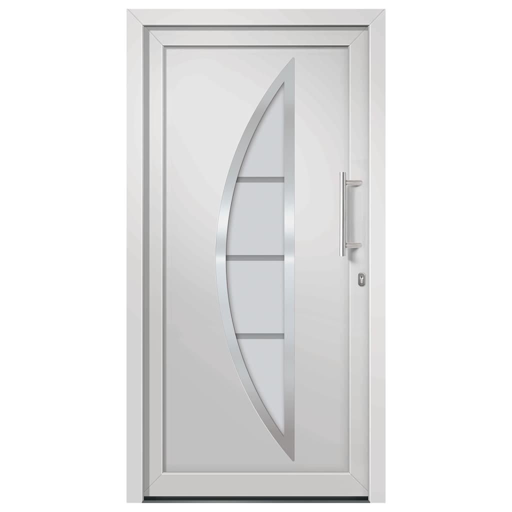vidaXL Drzwi wejściowe zewnętrzne, białe, 98 x 208 cm