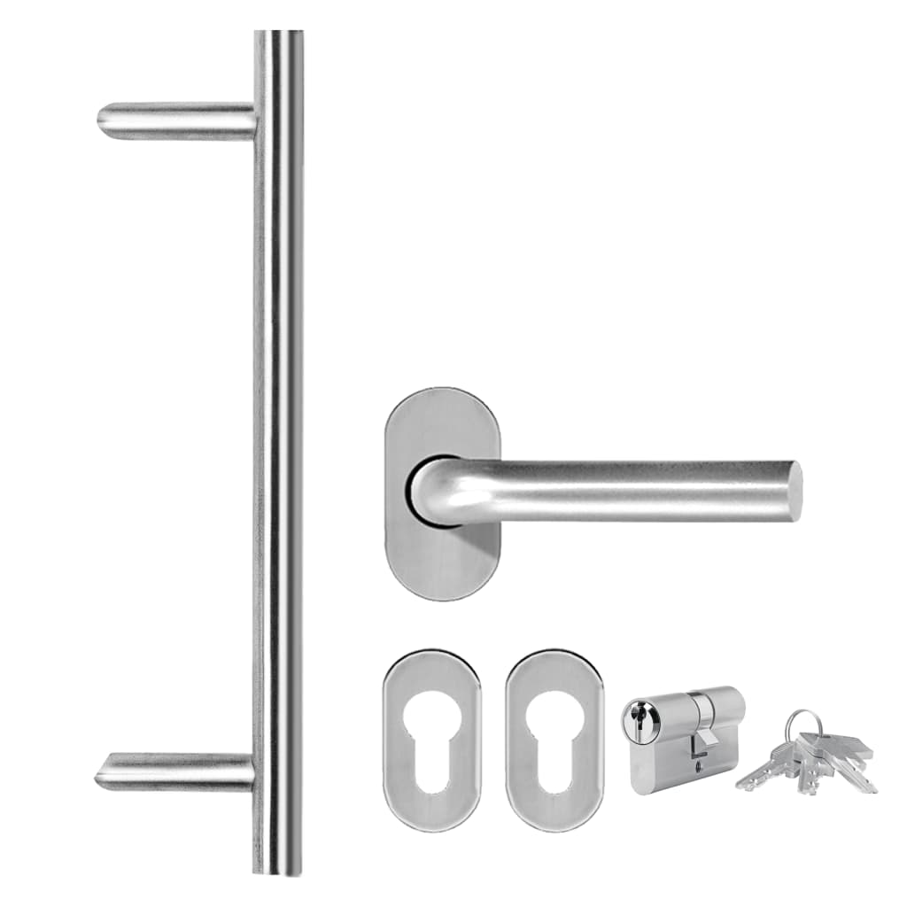 vidaXL Drzwi wejściowe zewnętrzne, białe, 98 x 198 cm