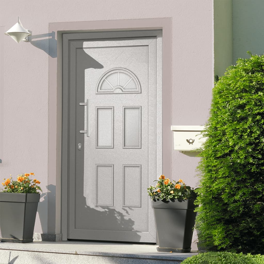 vidaXL Drzwi wejściowe zewnętrzne, białe, 98 x 208 cm
