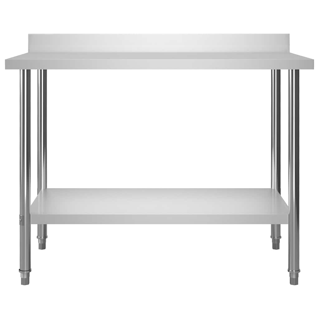 vidaXL Kuchenny stół roboczy z rantem, 120x60x93 cm, stal nierdzewna