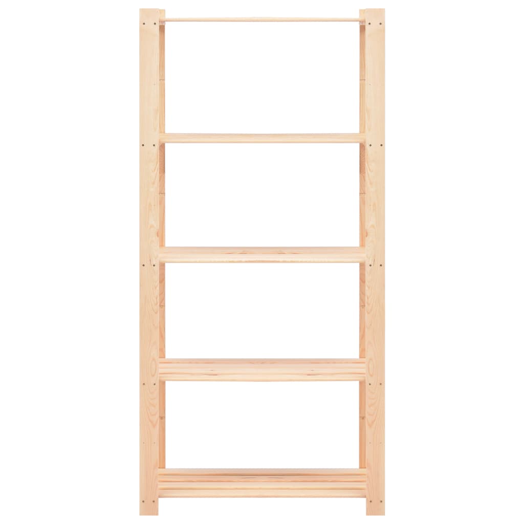 vidaXL Regały z 5 półkami, 2 szt., 80x38x170 cm, sosna, 250 kg
