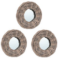 vidaXL Lustra, 3 szt., 15 cm, wiklinowe