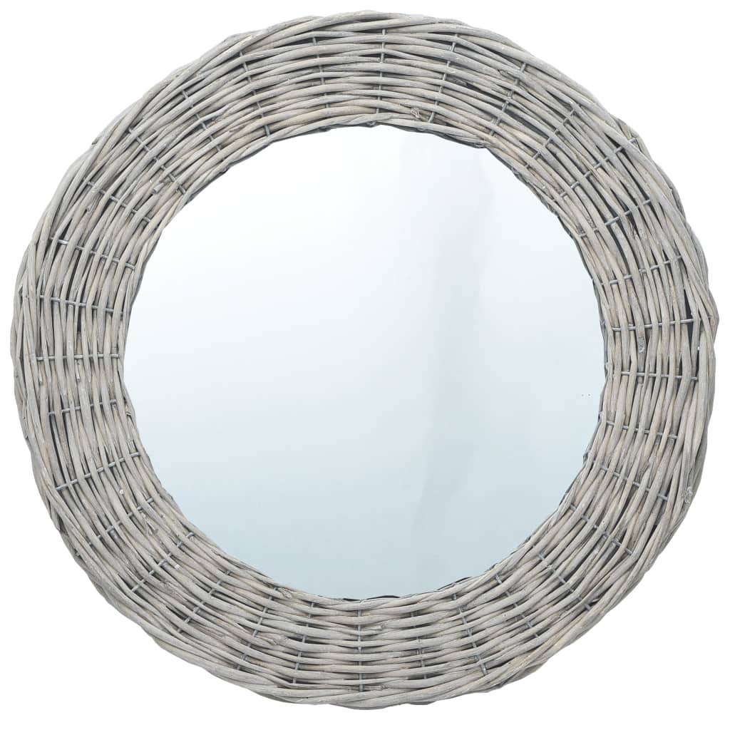 vidaXL Lustro, 70 cm, wiklinowe