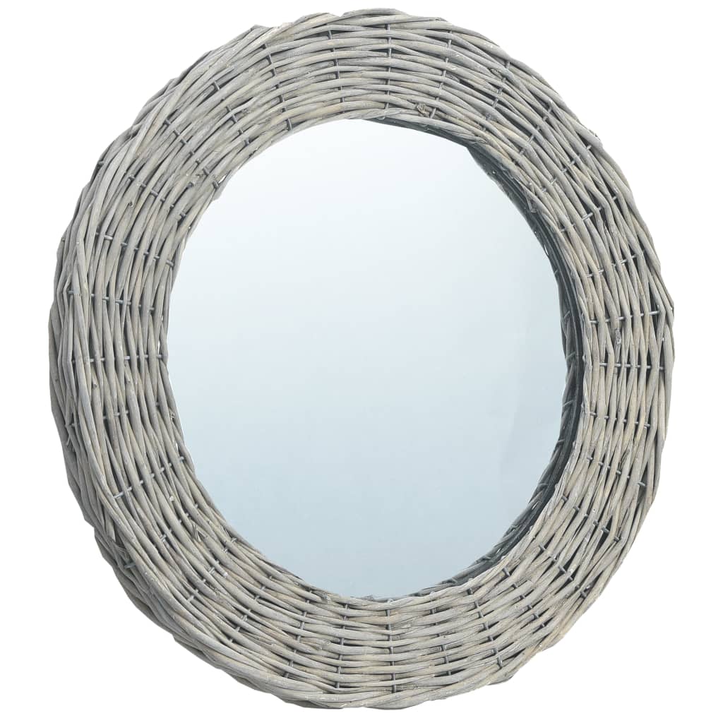 vidaXL Lustro, 70 cm, wiklinowe