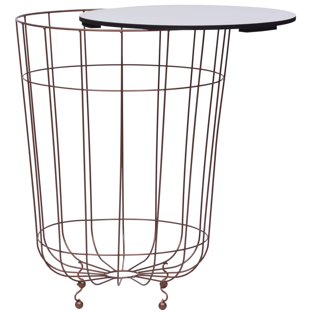 vidaXL Stolik kawowy, złoty, Ø 40 cm