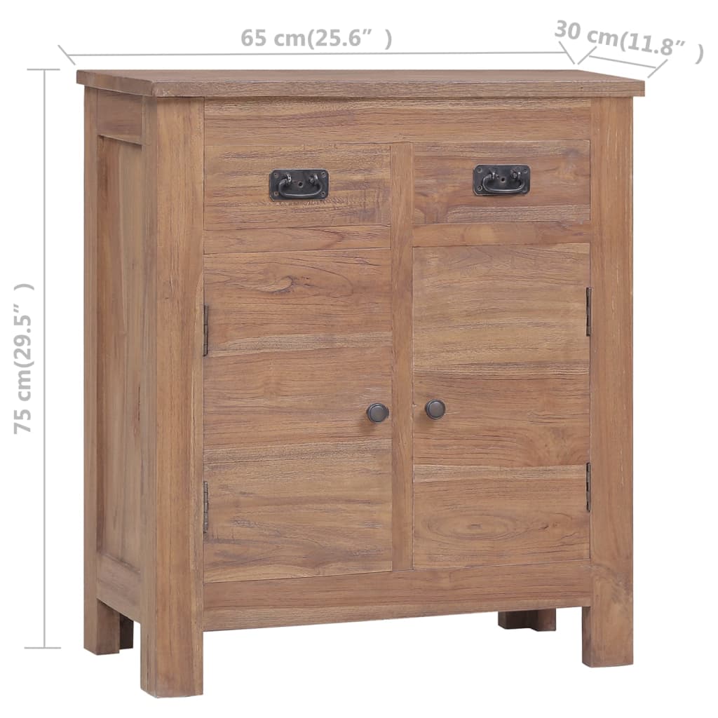 vidaXL Szafka, 65x30x75 cm, lite drewno tekowe