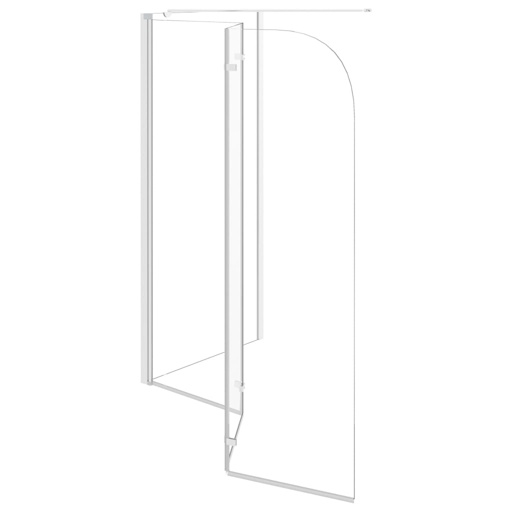vidaXL Parawan na wannę, 120x69x130 cm, szkło hartowane, przezroczyste