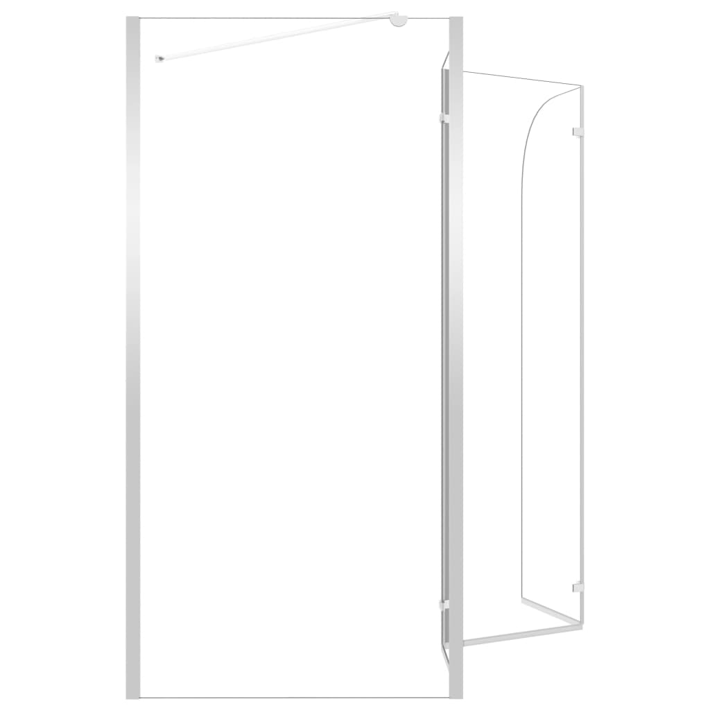 vidaXL Parawan na wannę, 120x69x130 cm, szkło hartowane, przezroczyste