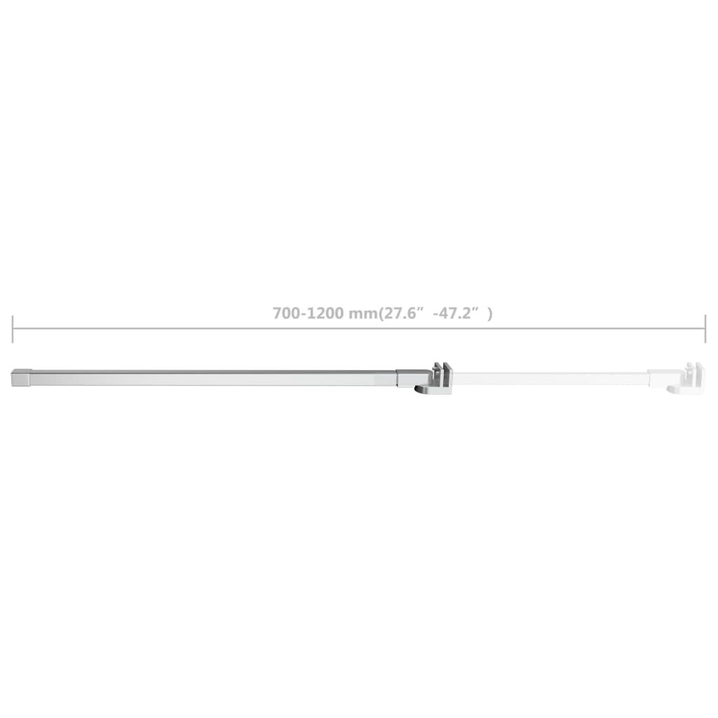 vidaXL Wspornik do parawanu na wannę, stal nierdzewna, 70-120 cm