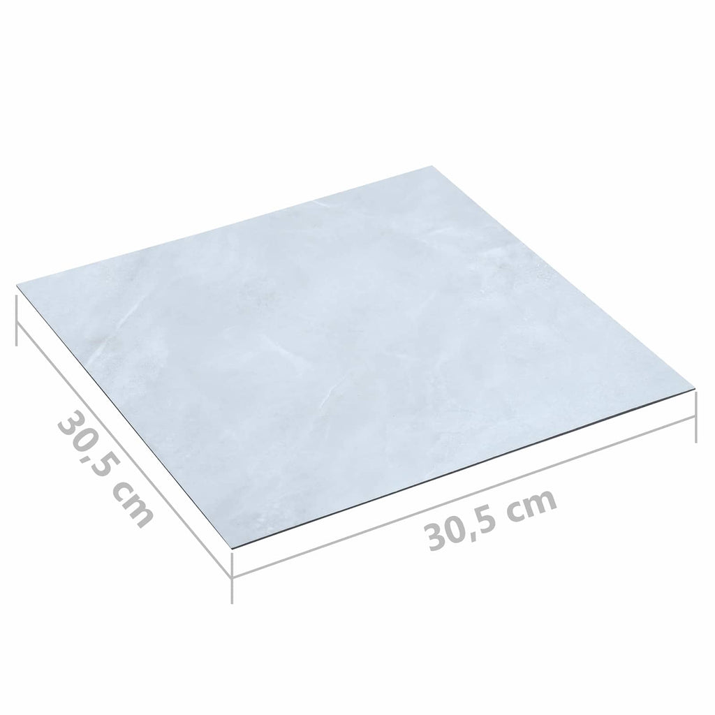 vidaXL Deski podłogowe 55 pcs Biały 5,11 m² PVC
