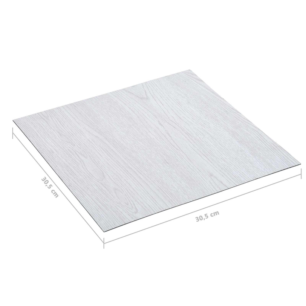 vidaXL Deski podłogowe 5,11 m² 55 pcs PVC Drewno Białe